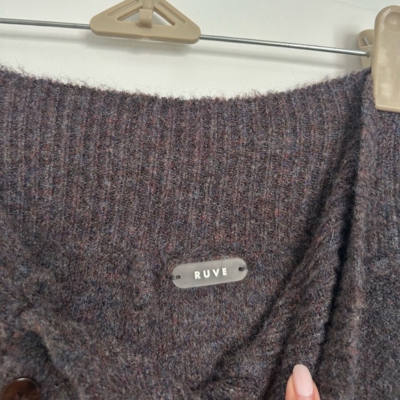 Ruve Imalona Knit Stretchy Button Up Skinny Pants In Purple Gray Size S - Picture 11 of 13